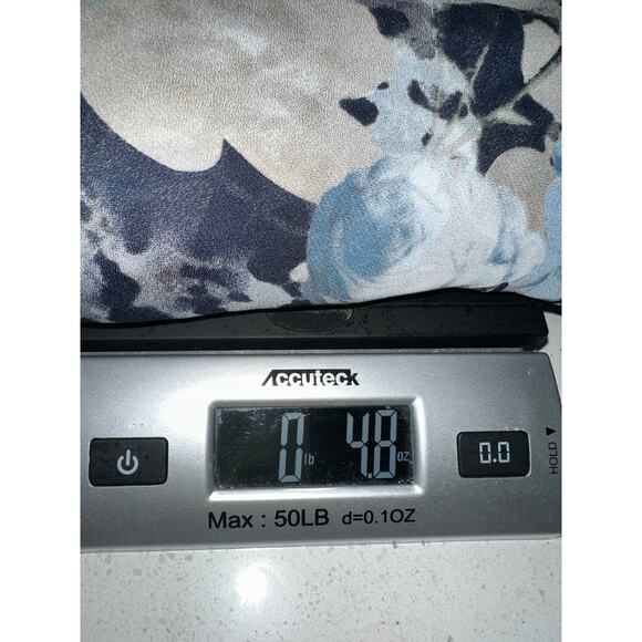 Soft Surroundings Danica Floral Tunic Top Blouse Blue 3/4 L Sheer Flowy Casual - Picture 6 of 7